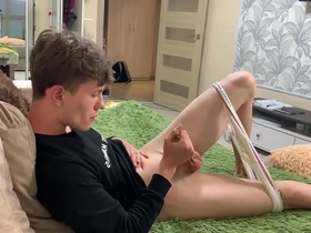 Just relax and lay with me / boy / stroking / jerking off / big dick /