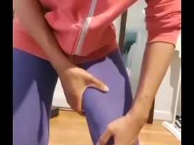 Spandex massive cock cumshot