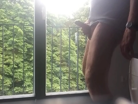 Cumshot at the window