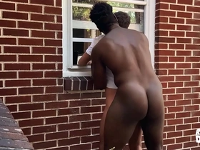 (bruno cartella) sneaks around (ty shine's) house peeks through the window as ty does some calisthenics - reality dudes