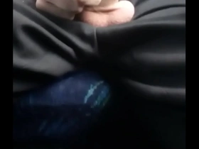 Risky exhebitionist thrill on public bus