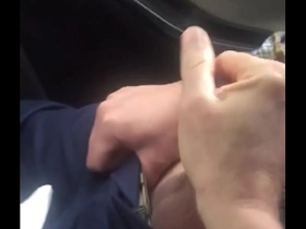 Carjacking a buddy with a huge mushroom head cock