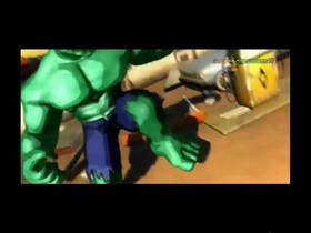 Hulk 2003 videogame - banner's gay hulk transformation