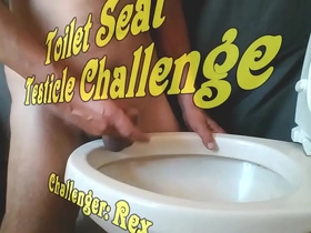 Toilet seat challenge: challenger rex's testicles