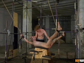 Kinky leo ocean restrains submissive blond twink sky heet