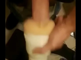 Big cock cums on fleshlight