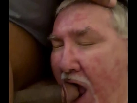Sucking black cock before being fucked