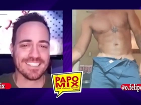 Stripper  de felipe leão  durante live do papomix - parte 3 - final - whatsapp (11) 94779-1519