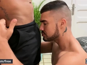 Sexy couple's (dann grey, dalton ryder) breakfast in bed includes big cock ass cum - men