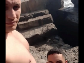 En la playa