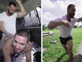Bait bus - buff straight guy tricked into having gay sex with joey doves
