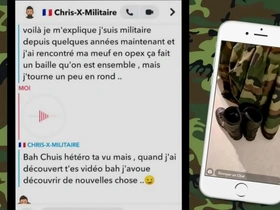 Un militaire français hétéro curieux en manque de queues !